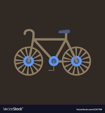 Bike icon flat in black on white background eps 10 vector image