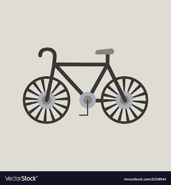 Bike icon flat in black on white background eps 10 vector image