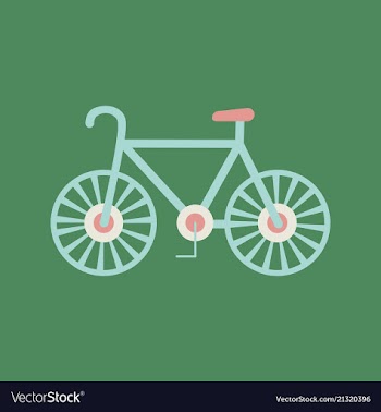 Bike icon flat in black on white background eps 10 vector image