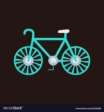 Bike icon flat in black on white background eps 10 vector image