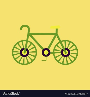 Bike icon flat in black on white background eps 10 vector image