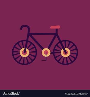 Bike icon flat in black on white background eps 10 vector image