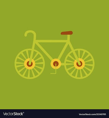 Bike icon flat in black on white background eps 10 vector image