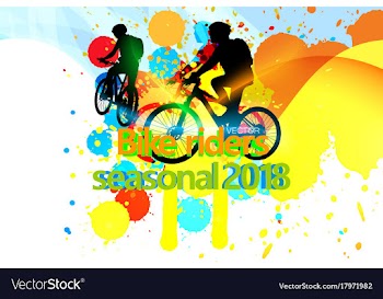 Bike riders seasonal2018 vector image