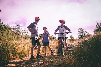 Bike Riding Black Hardtail Mountain Bike