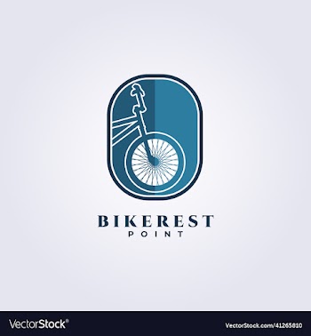 bike shop repair shop rest logo