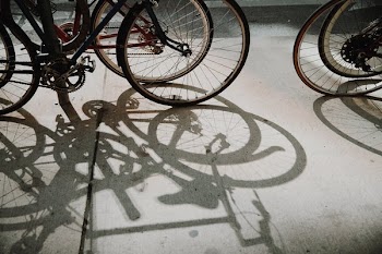 Bike Wheel With Shadow