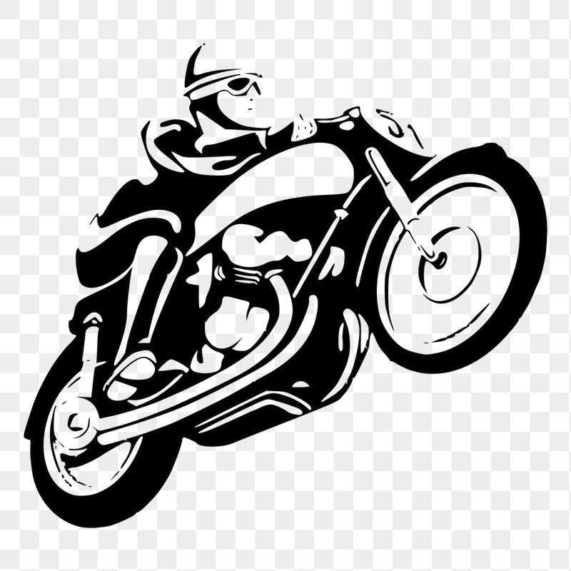 Biker silhouette png sticker, vintage | Free PNG - rawpixel