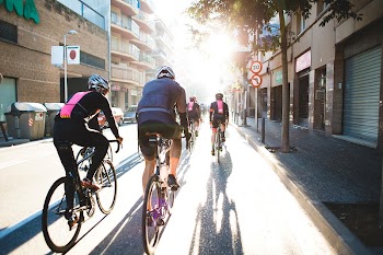 Biking buddies through the city. | Free Photo - rawpixel