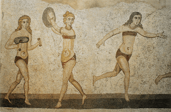 Bikini girls mosaic, Villa del | Free Photo - rawpixel