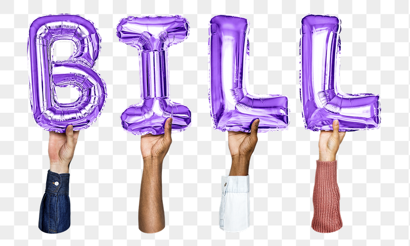 Bill word png, hands holding | Free PNG - rawpixel