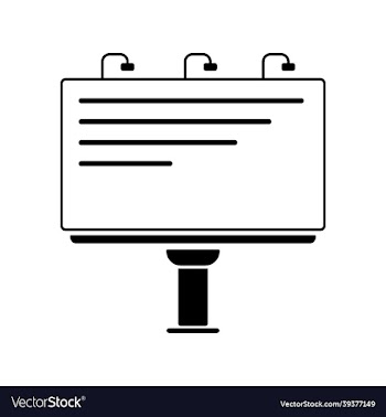 billboard line icon outline