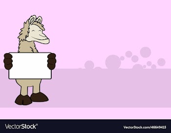 billboard llama character cartoon background