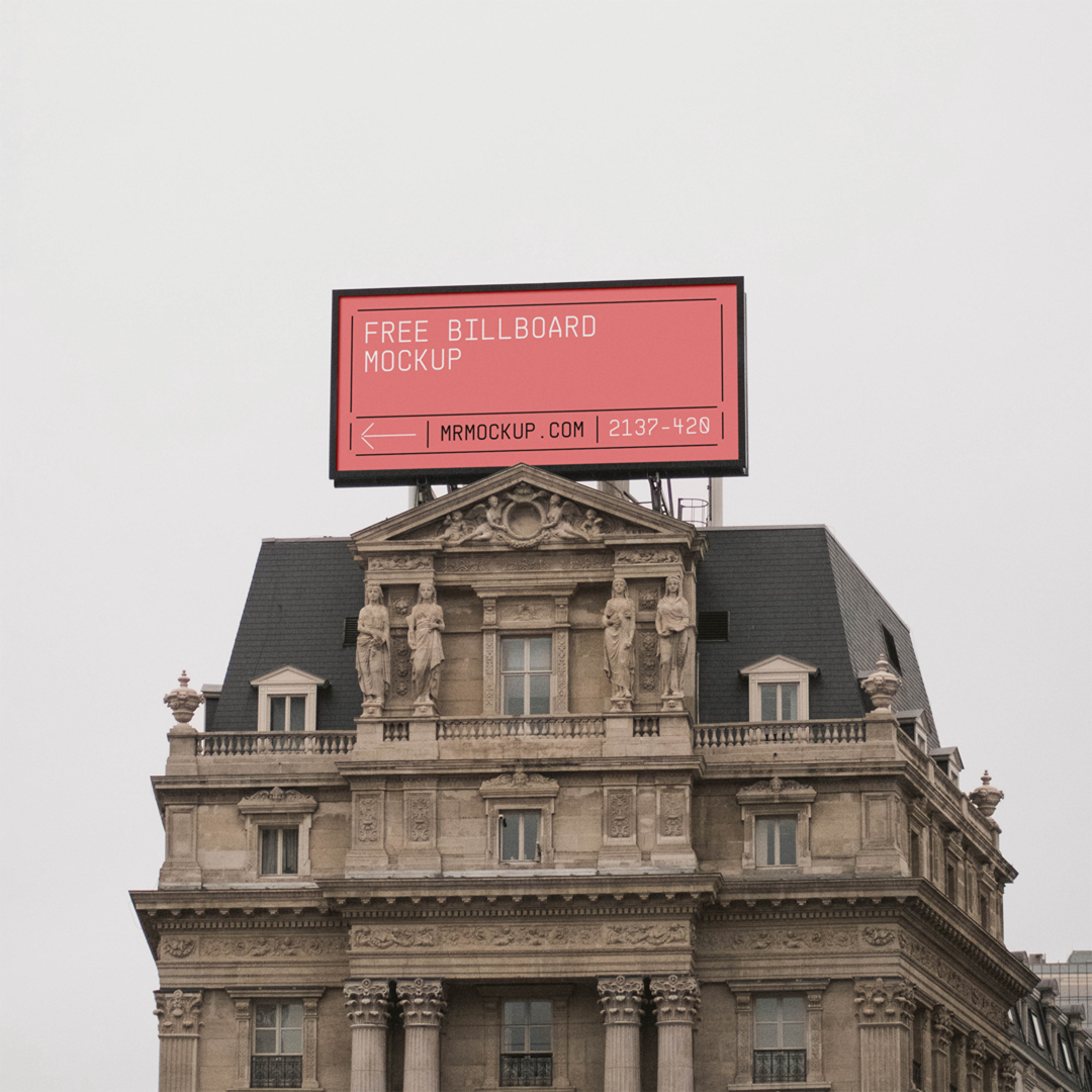 Billboard on Tenement Mockup