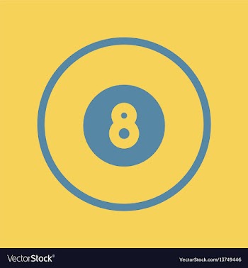 Billiard 8 ball vector image