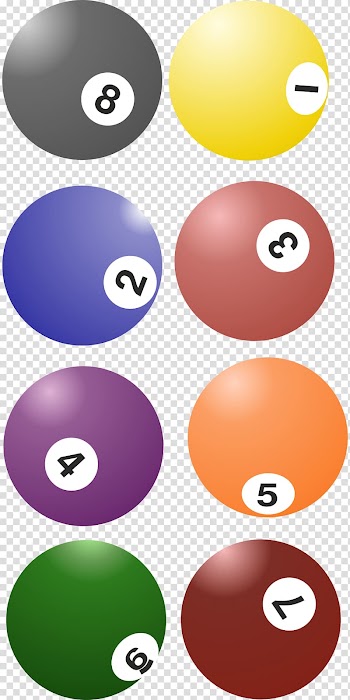 Billiard ball Billiards Eight-ball, Four-color billiard transparent background PNG clipart