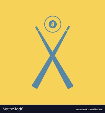 Billiard ball cue vector image