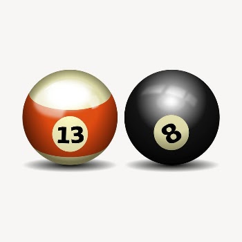 Billiard balls sticker, sport equipment | Free PSD - rawpixel