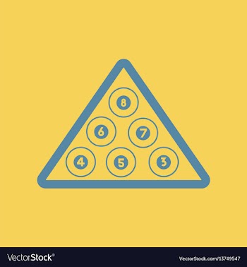Billiard balls triangle vector image