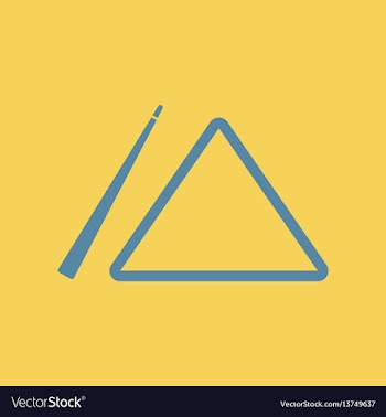 Billiard cue and triangle vector image