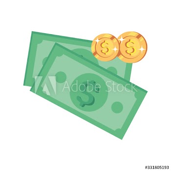 bills money and coins design