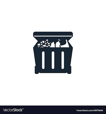 bin with garbage creative icon from recycling
