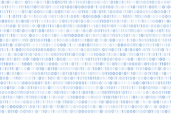 Binary code white background with floating numbers Free Vector