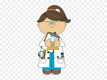 Binder Clipart - Girl Scientist Clipart