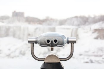 Binoculars At The Icey Falls