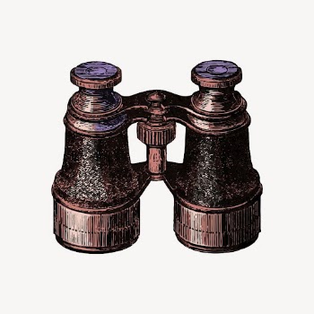 Binoculars collage element, travel object | Free PSD Illustration - rawpixel