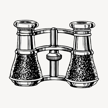 Binoculars drawing, vintage object illustration | Free Vector - rawpixel