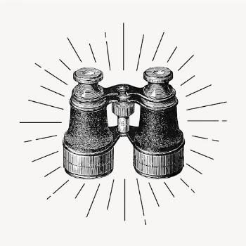 Binoculars drawing, vintage travel object | Free Photo Illustration - rawpixel