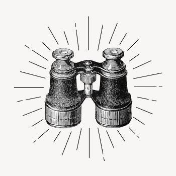 Binoculars drawing, vintage travel object | Free PSD Illustration - rawpixel