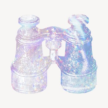 Binoculars holographic clipart, aesthetic illustration | Free Vector Illustration - rawpixel