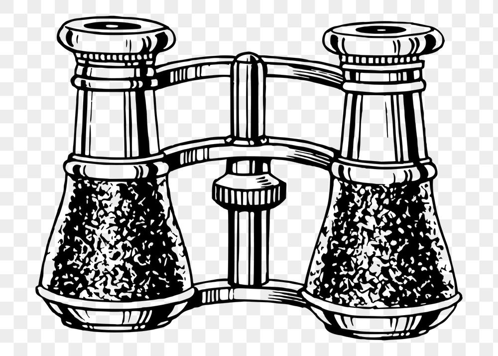 Binoculars png sticker, vintage object | Free PNG - rawpixel