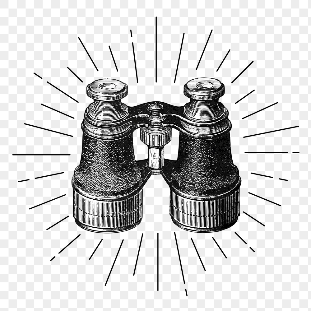Binoculars png sticker, vintage travel | Free PNG Illustration - rawpixel