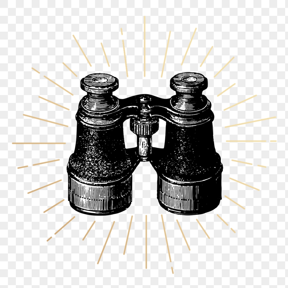 Binoculars png sticker, vintage travel | Free PNG Illustration - rawpixel