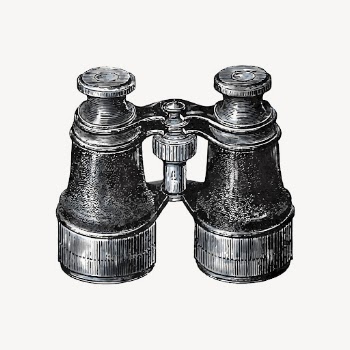 Binoculars watercolor sticker, travel vintage | Free Vector Illustration - rawpixel
