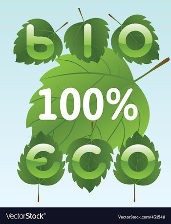  					Bio and eco labels vector image														