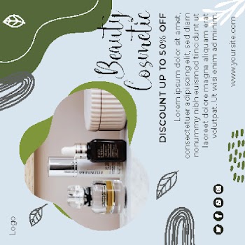 Bio and Natural Beauty Social Media Post Template Set
