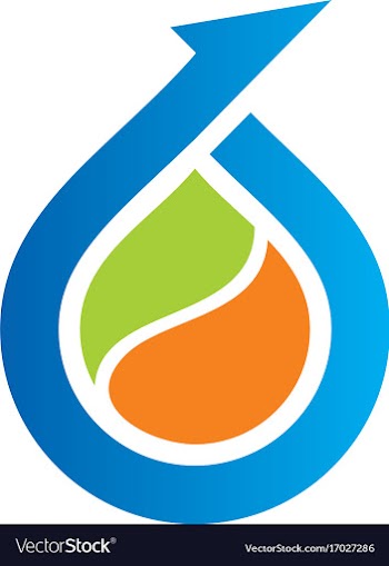  					Bio arrow droplet logo vector image														
