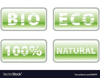 Bio buttons on the white vector image