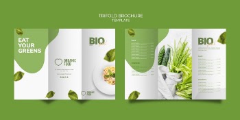 Bio food trifold brochure template Free Psd