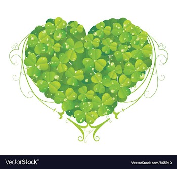 Bio heart made of floral vector image