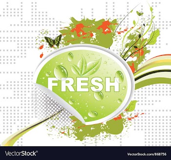 Bio sticker with floral vector image