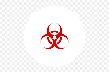 Biological hazard Sticker Hazard symbol Decal - asbestos badge 
