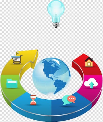 Biological life cycle Euclidean Infographic Illustration, Abstract geometric arrow ring transparent background PNG clipart