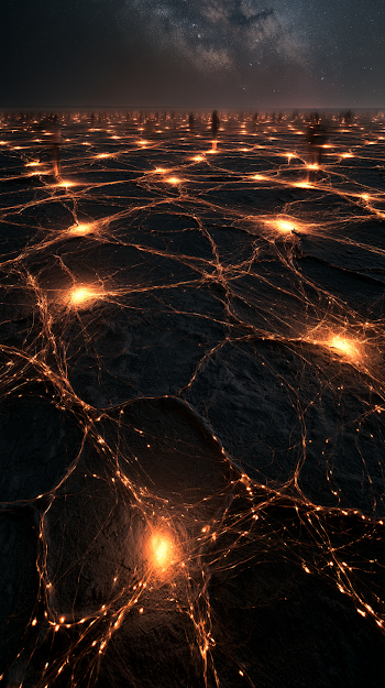 Bioluminescent Connection in a Desert Nightscape