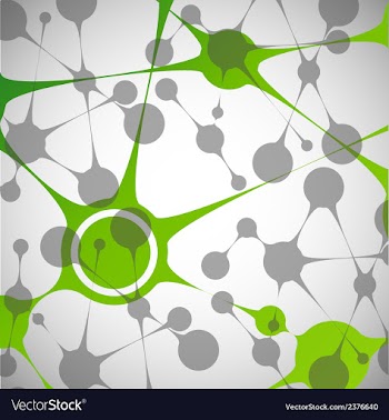 Biotechnology dna and network background vector image