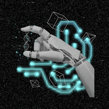Biotechnology robotic hand, abstract retro | Free Photo - rawpixel